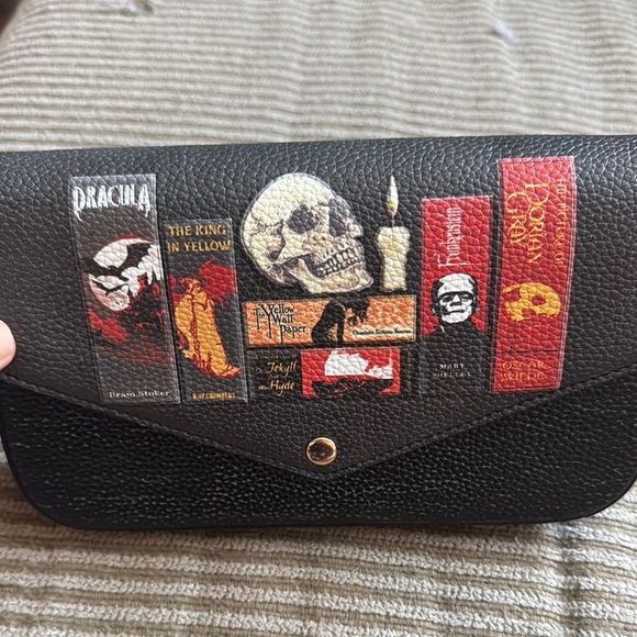 Black Crossbody Bag with Gold Chain - Picture 2 of 7